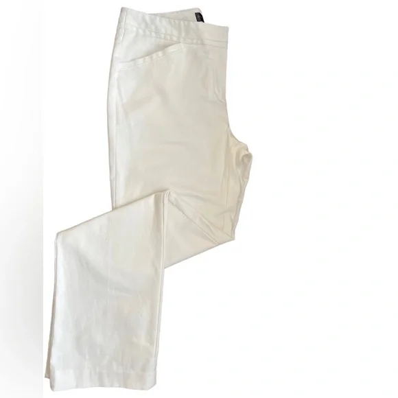 Rafaella Curvy White Straight Leg Trouser Pants Size 6 - Picture 2 of 13